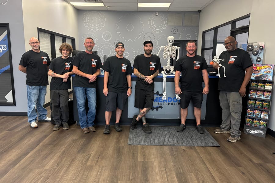 Meadows Automotive team in the shop